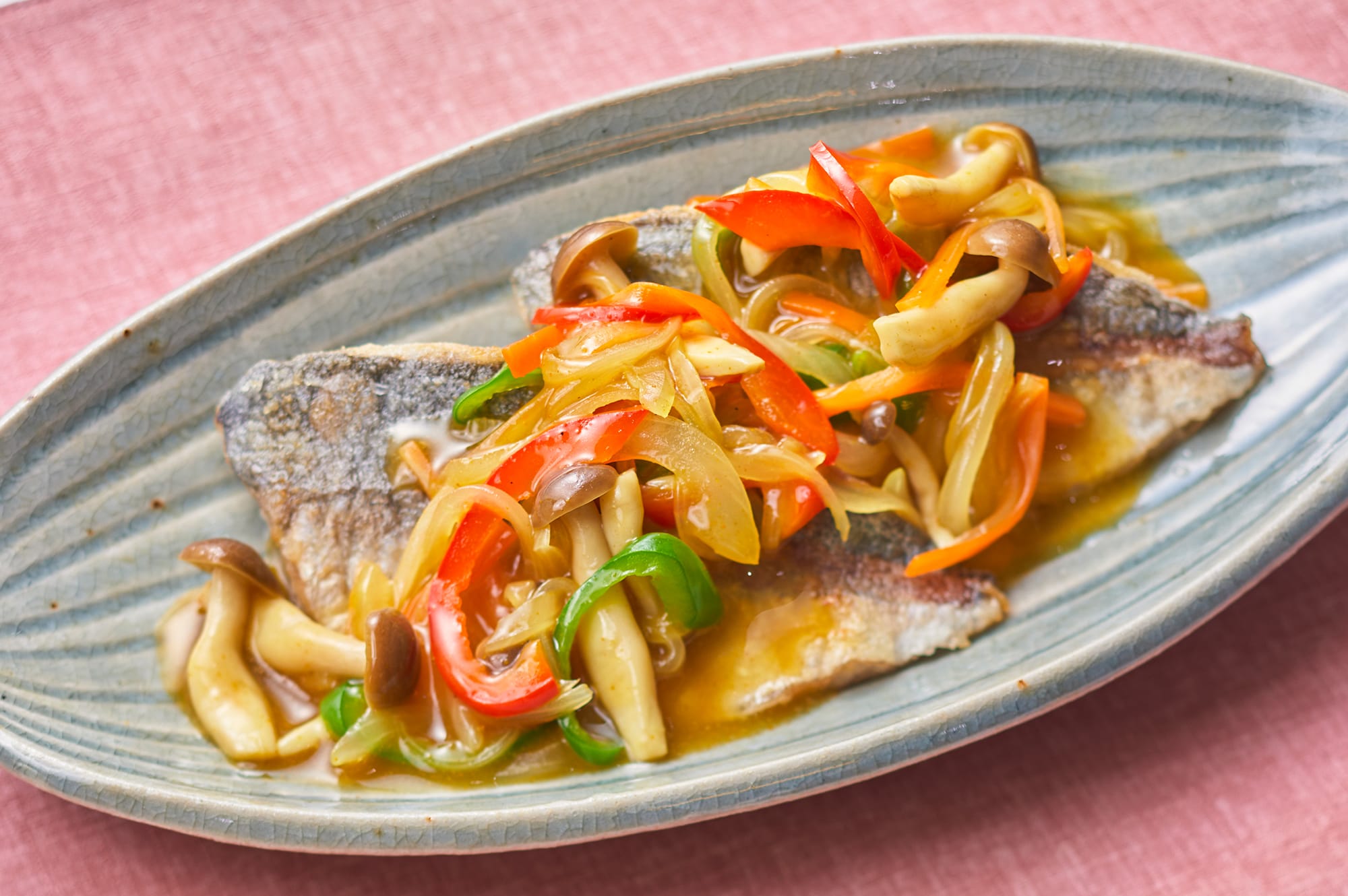 鯵の彩りカレーあんかけ