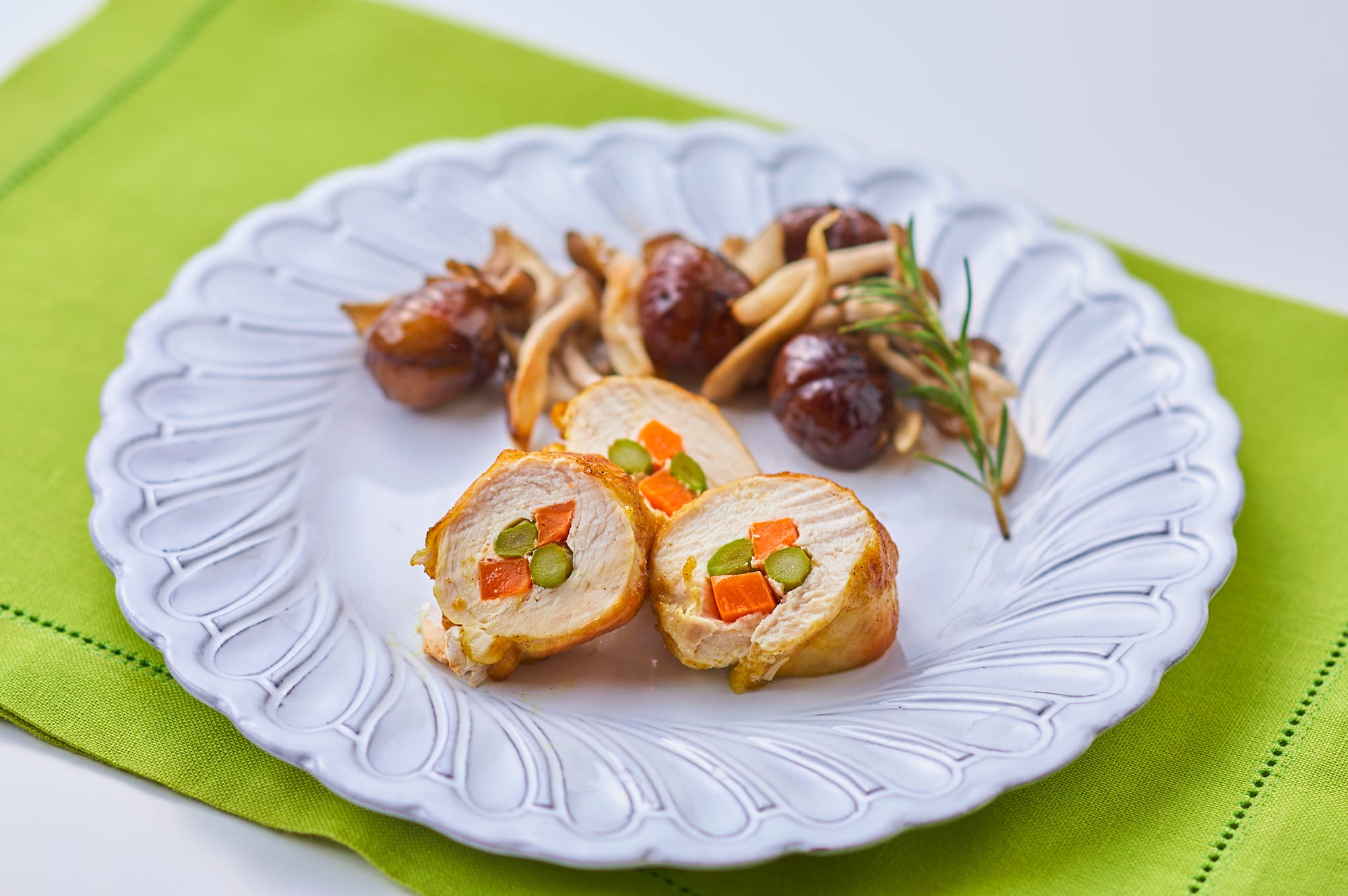 カレー風味チキンロール