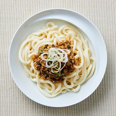 きのこたっぷりジャージャーうどん