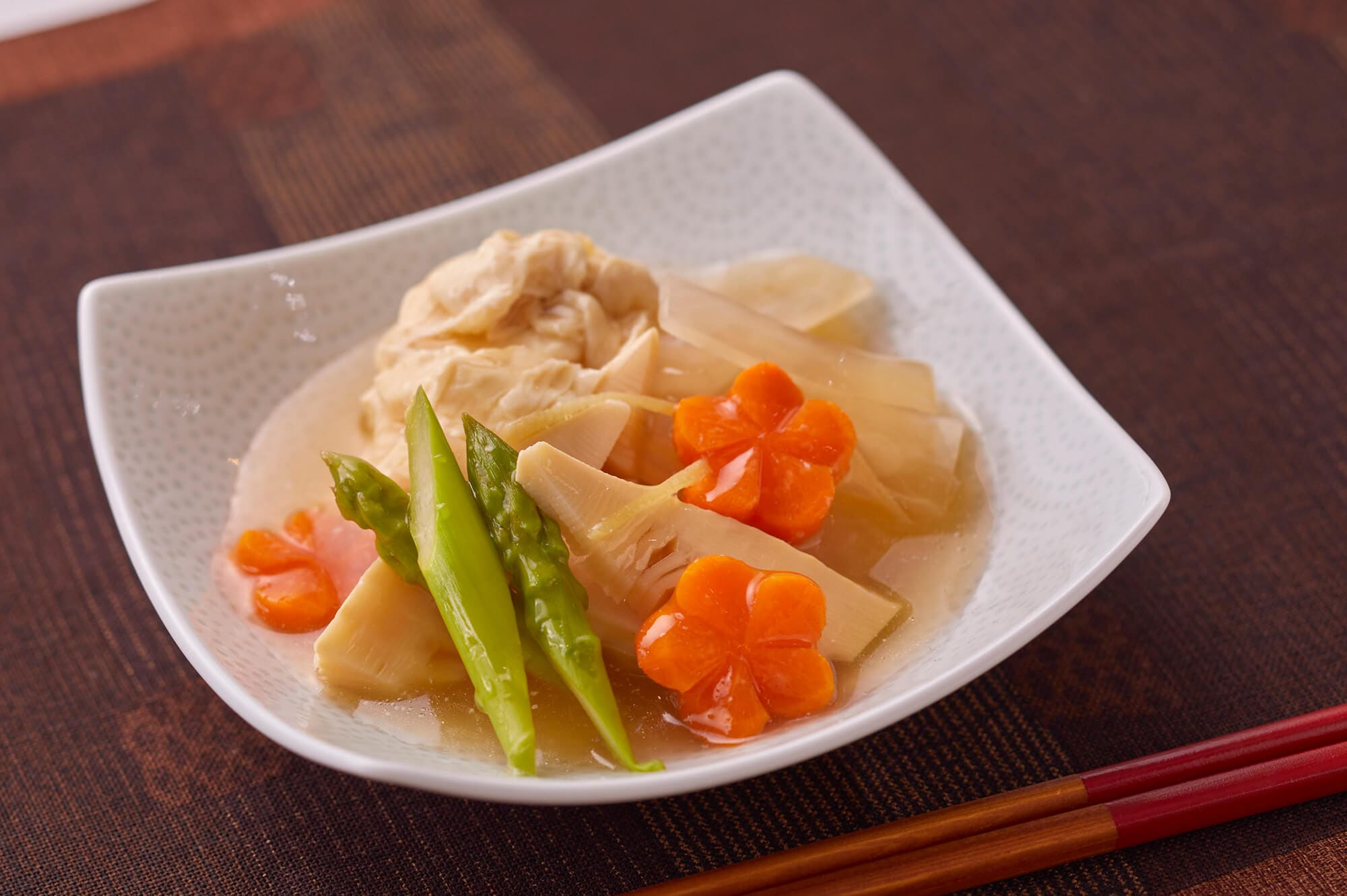 生湯葉と野菜の炒め煮