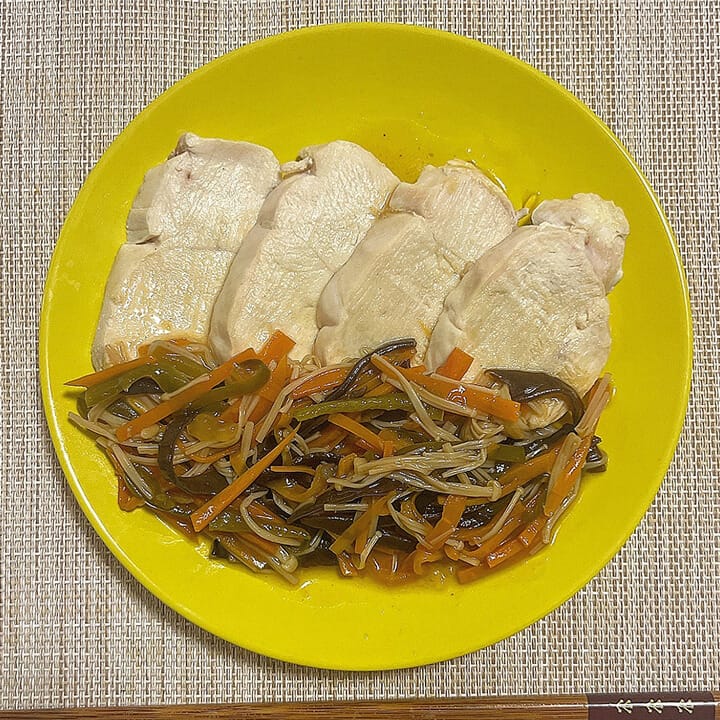 しっとり鶏胸肉の野菜あんかけ